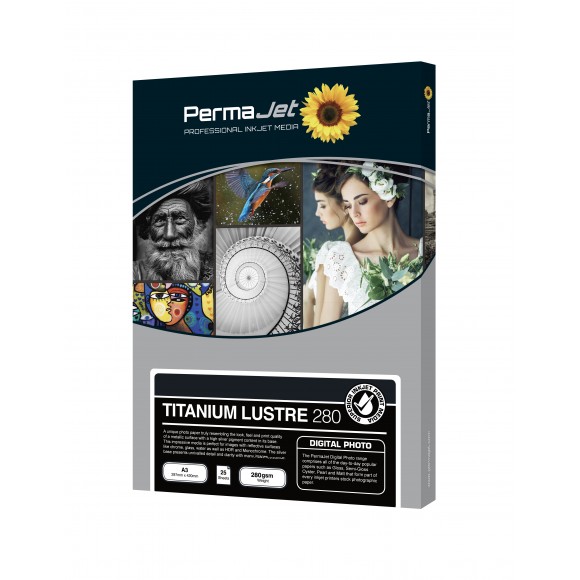 PermaJet Titanium Lustre 280gsm A3 Inkjet Paper 25 Sheets PJ25022